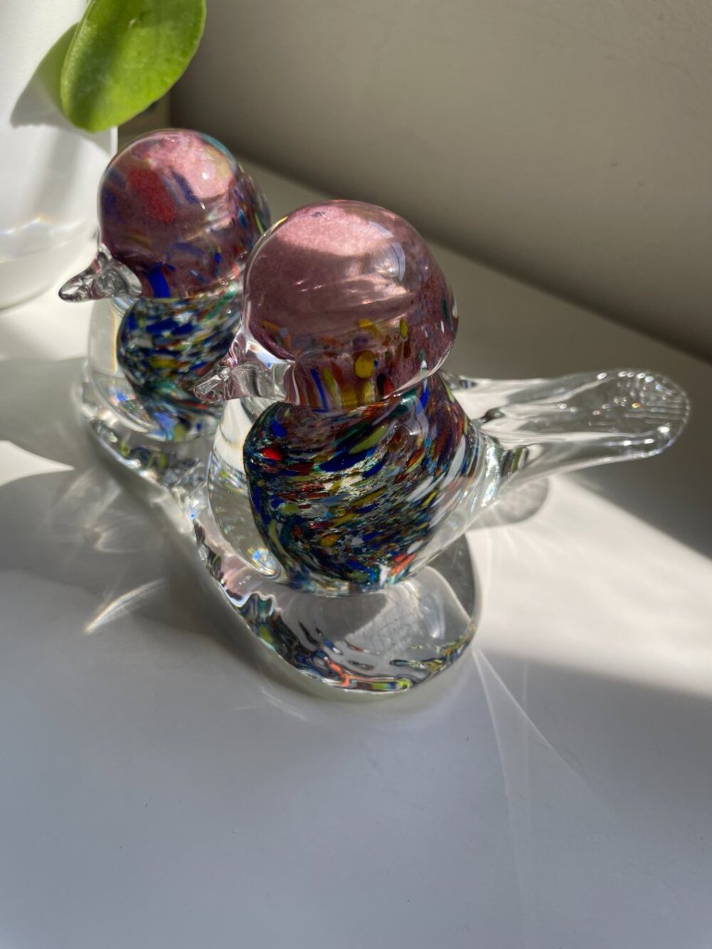 Handmade Art Glass Bird Paperweight/ Décor